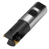 30mm TiN Carbide Indexable End Mill, 25mm Weldon Shank